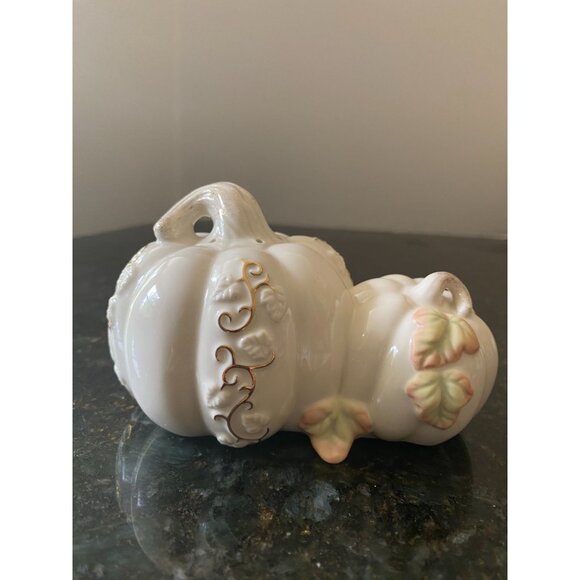 Lenox "Golden Harvest" Pumpkin Salt and Pepper Set, NIB - Picture 3 of 9
